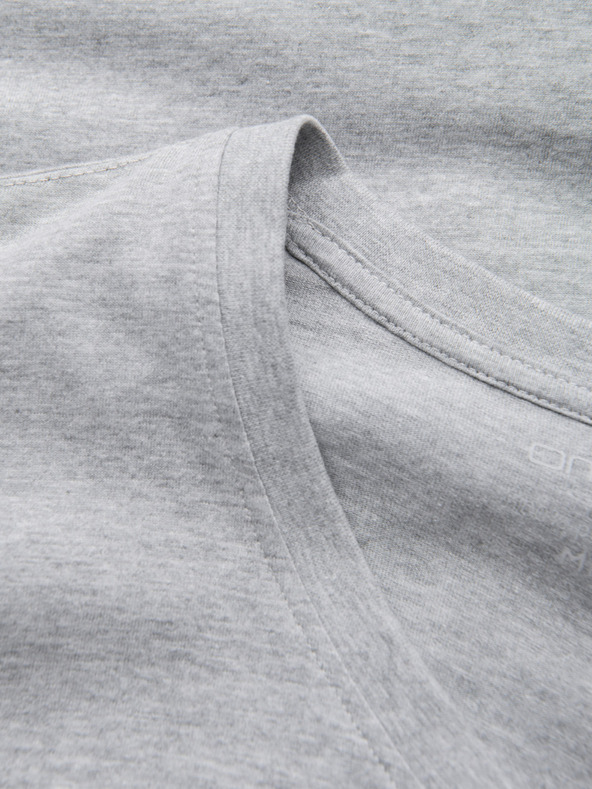 Ombre Clothing Svetlošedé pánske základné tričko Ombre Clothing