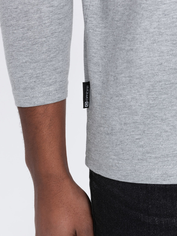 Ombre Clothing Svetlošedé pánske základné tričko Ombre Clothing