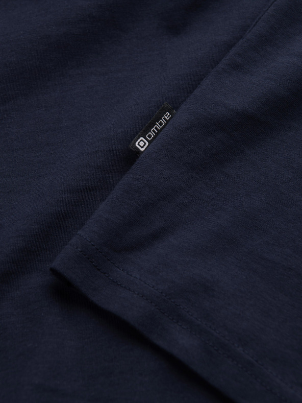 Ombre Clothing Tmavomodré pánske základné tričko Ombre Clothing