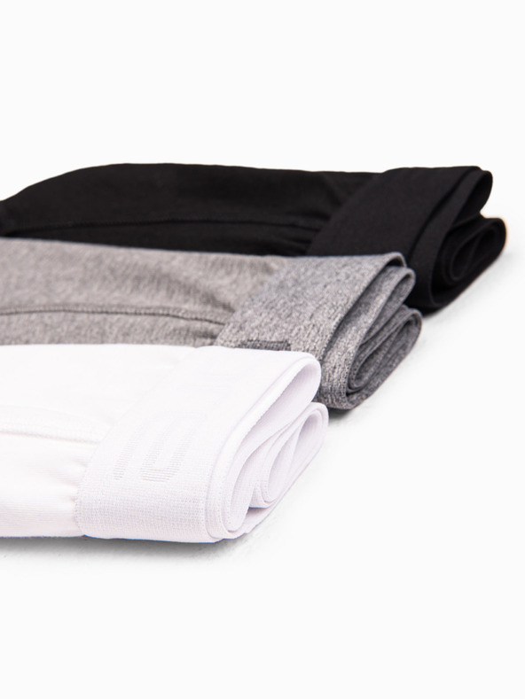Ombre Clothing Sada troch pánskych boxeriek v sivej, bielej a čiernej farbe Ombre Clothing