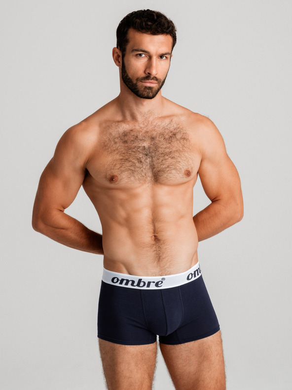 Ombre Clothing Súprava siedmich pánskych boxeriek v sivej, tmavomodrej, bielej a čiernej farbe Ombre Clothing