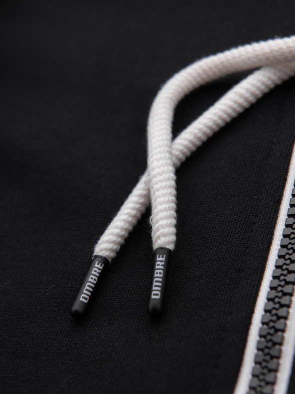 Ombre Clothing Čierna pánska základná mikina na zips s kapucňou Ombre Clothing