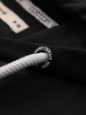 Ombre Clothing Čierna pánska základná mikina na zips s kapucňou Ombre Clothing