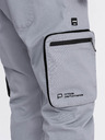 Ombre Clothing Svetlošedé pánske cargo jogger nohavice Ombre Clothing
