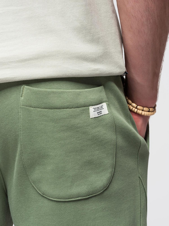 Ombre Clothing Zelené pánske tepláky Ombre Clothing