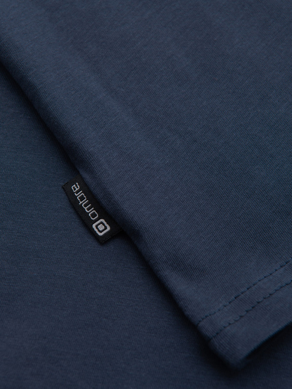 Ombre Clothing Tmavomodré pánske tričko s vreckom Ombre Clothing