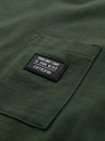 Ombre Clothing Zelené pánske tričko s vreckom Ombre Clothing