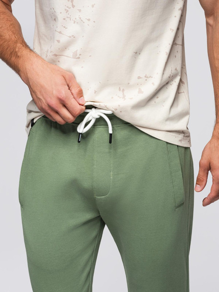 Ombre Clothing Zelené pánske tepláky Ombre Oblečenie