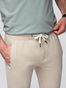 Ombre Clothing Béžové pánske tepláky Ombre Oblečenie