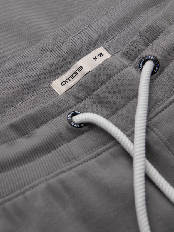 Ombre Clothing Šedé pánske tepláky Ombre Clothing