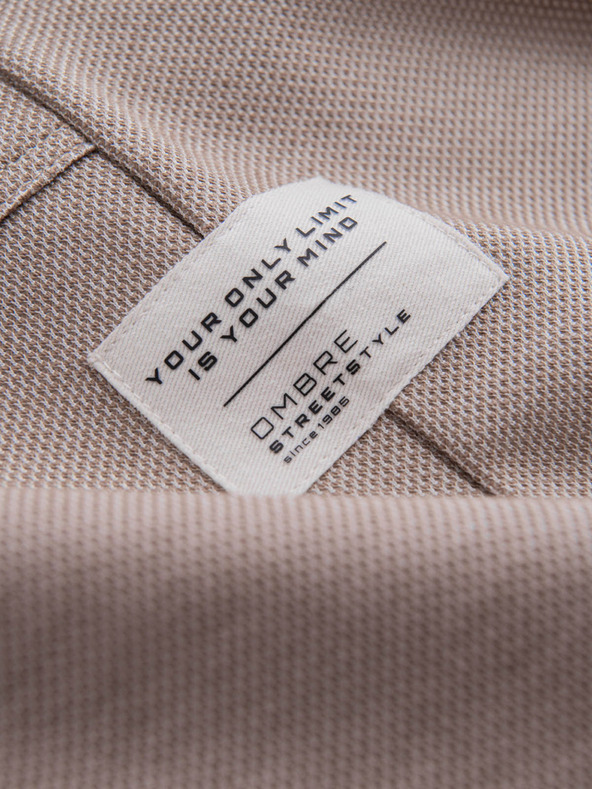 Ombre Clothing Svetlohnedé pánske tepláky Ombre Oblečenie