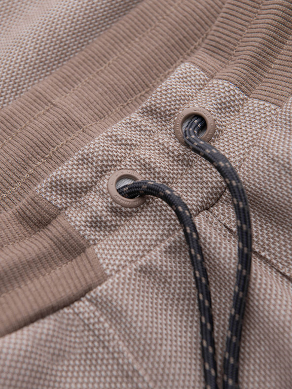 Ombre Clothing Svetlohnedé pánske tepláky Ombre Oblečenie