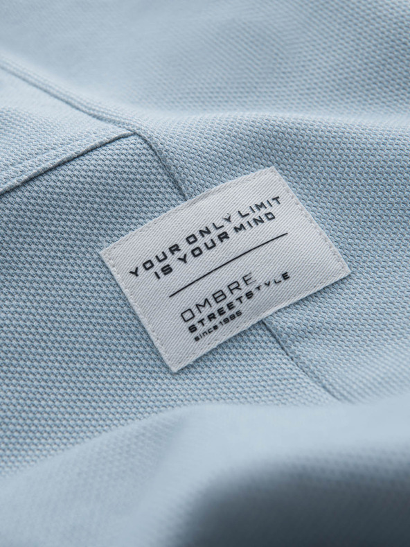 Ombre Clothing Svetlomodré pánske tepláky Ombre oblečenie