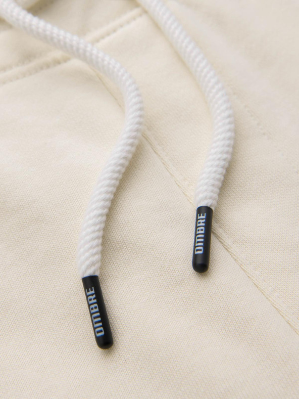 Ombre Clothing Krémové pánske tepláky Ombre Oblečenie