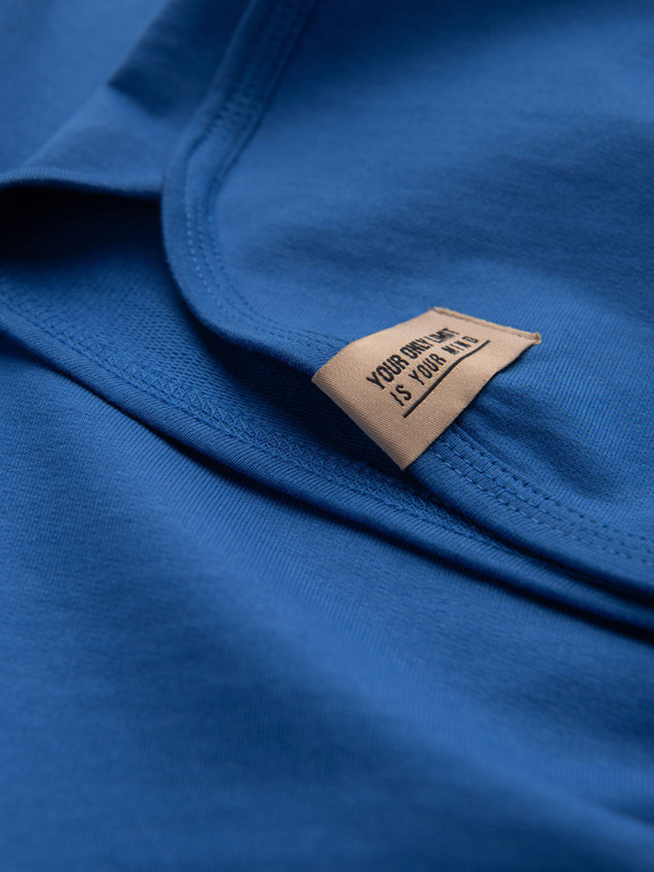 Ombre Clothing Modré pánske teplákové šortky Ombre Oblečenie