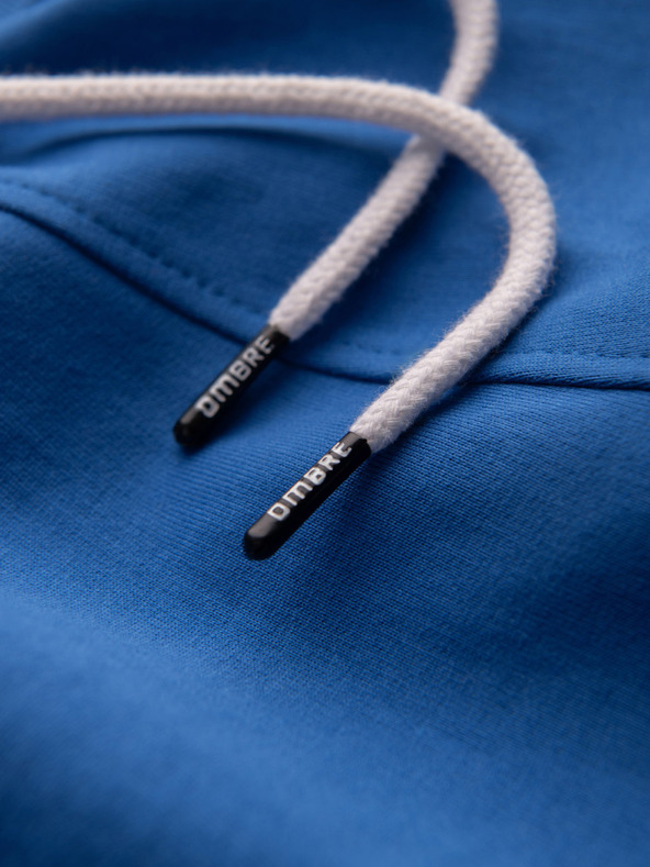 Ombre Clothing Modré pánske teplákové šortky Ombre Oblečenie