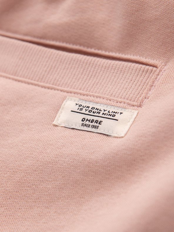 Ombre Clothing Ružové pánske tepláky Ombre Oblečenie