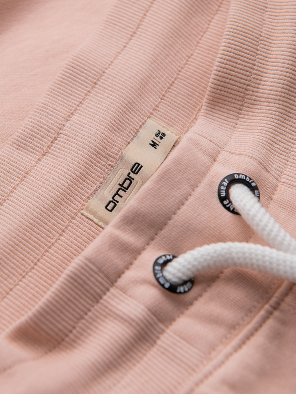 Ombre Clothing Ružové pánske tepláky Ombre Oblečenie