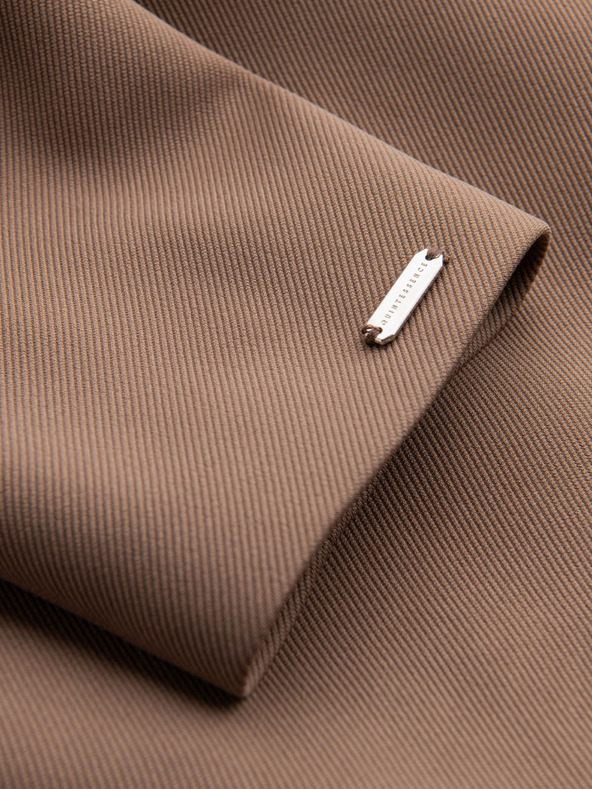 Ombre Clothing Hnedý pánsky kabát s kapucňou Ombre Oblečenie