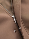 Ombre Clothing Hnedý pánsky kabát s kapucňou Ombre Oblečenie
