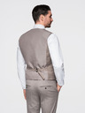 Ombre Clothing Béžová pánska obleková vesta Ombre Clothing