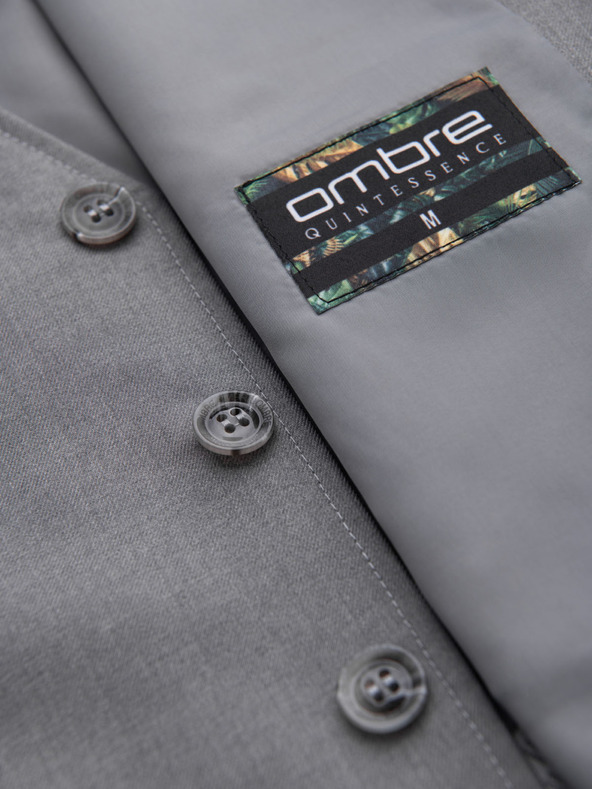 Ombre Clothing Šedá pánska obleková vesta Ombre Clothing