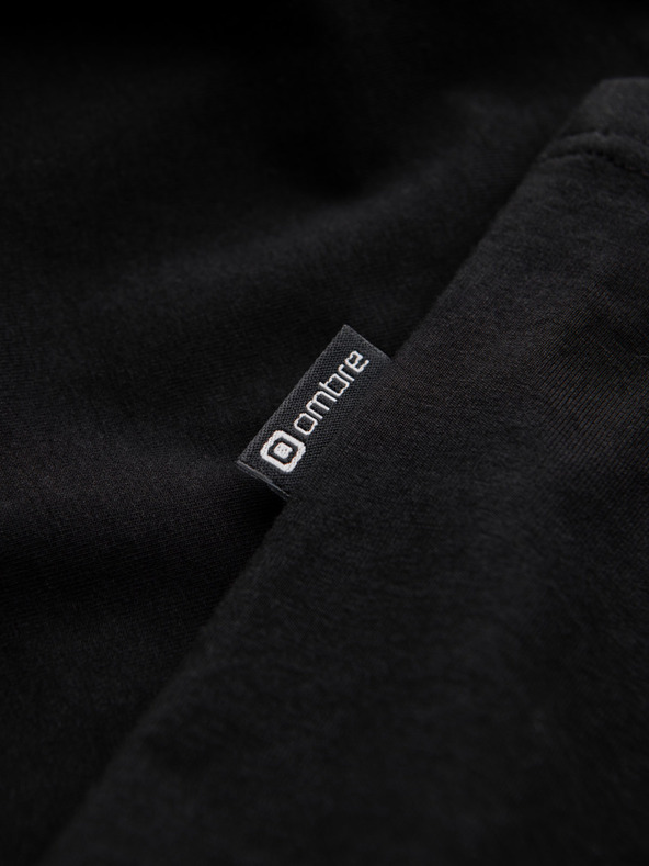 Ombre Clothing Čierne pánske tričko Ombre Clothing