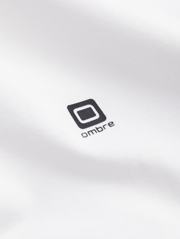 Ombre Clothing Biele pánske tričko Ombre Oblečenie