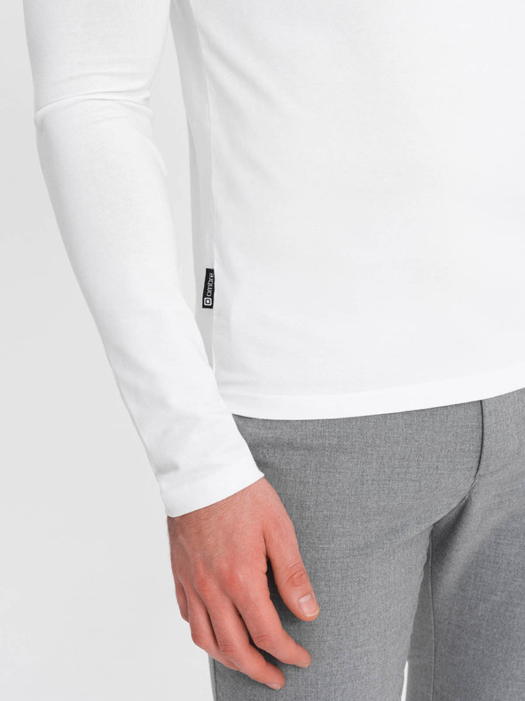 Ombre Clothing Biele pánske tričko Ombre Oblečenie