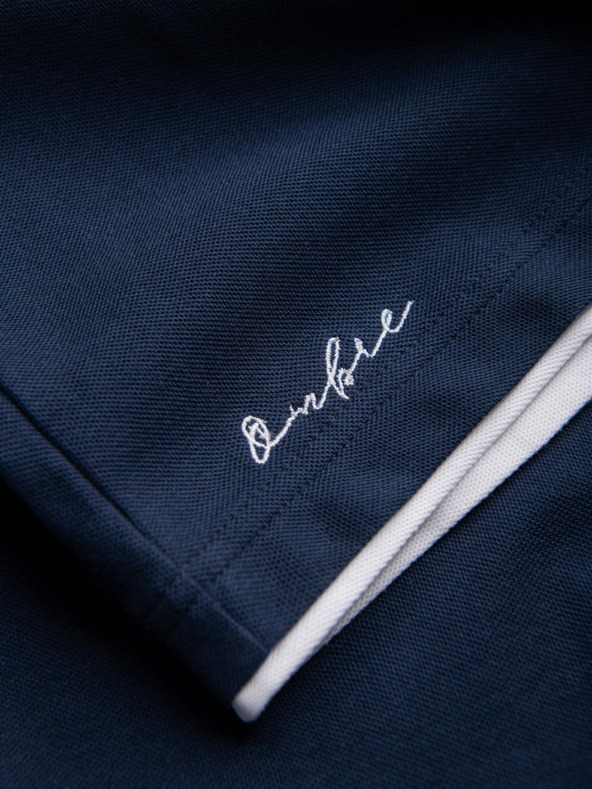 Ombre Clothing Tmavomodré pánske polo tričko Ombre Clothing