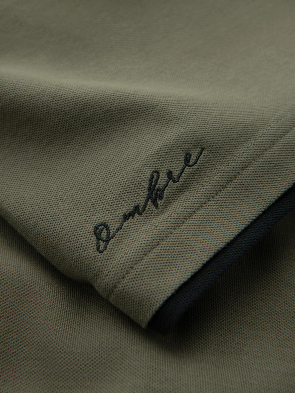 Ombre Clothing Zelené pánske polo tričko Ombre Clothing