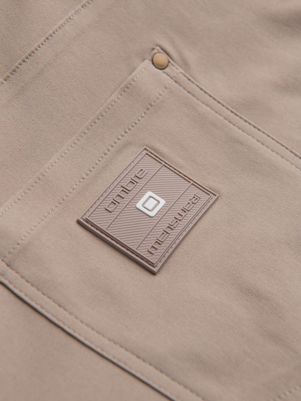 Ombre Clothing Béžové pánske nohavice Cargo Ombre Oblečenie