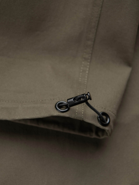 Ombre Clothing Tmavo zelené pánske cargo nohavice Ombre Oblečenie