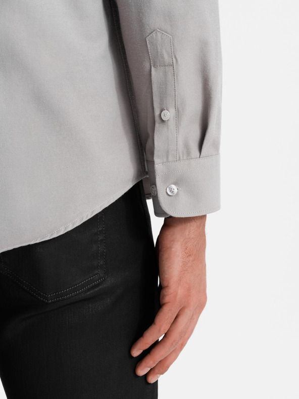 Ombre Clothing Šedá pánska košeľa Ombre Oblečenie