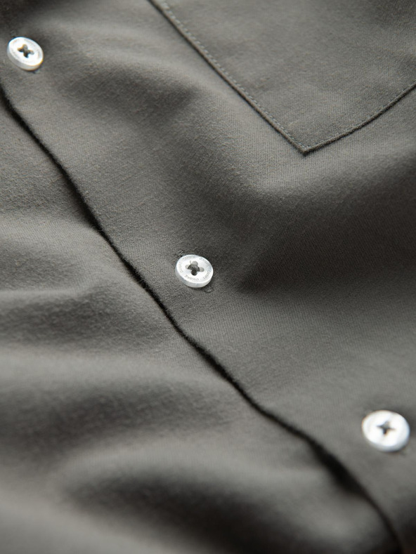 Ombre Clothing Khaki pánska košeľa Ombre Oblečenie