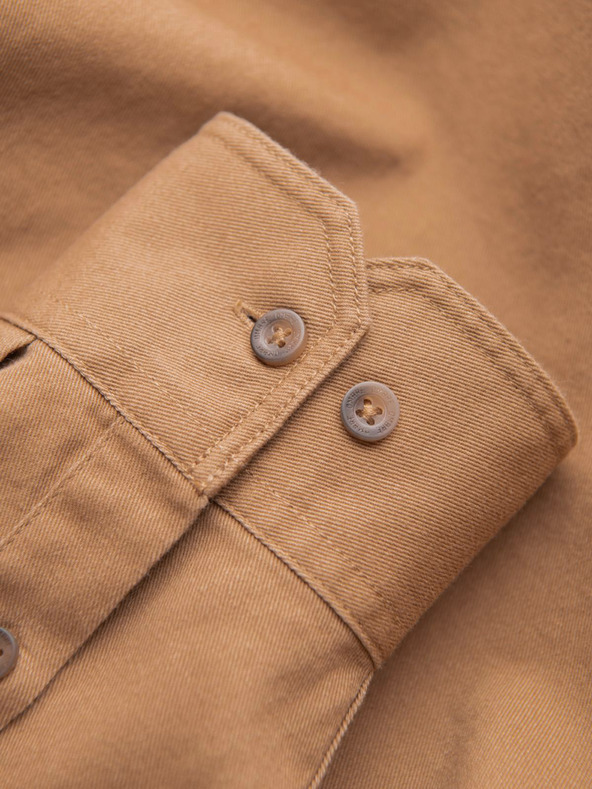 Ombre Clothing Hnedá pánska košeľa Ombre Clothing