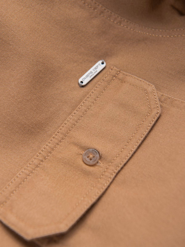 Ombre Clothing Hnedá pánska košeľa Ombre Clothing