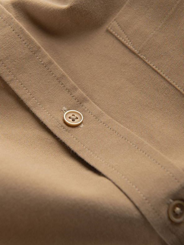 Ombre Clothing Svetlohnedá pánska košeľa Ombre Clothing