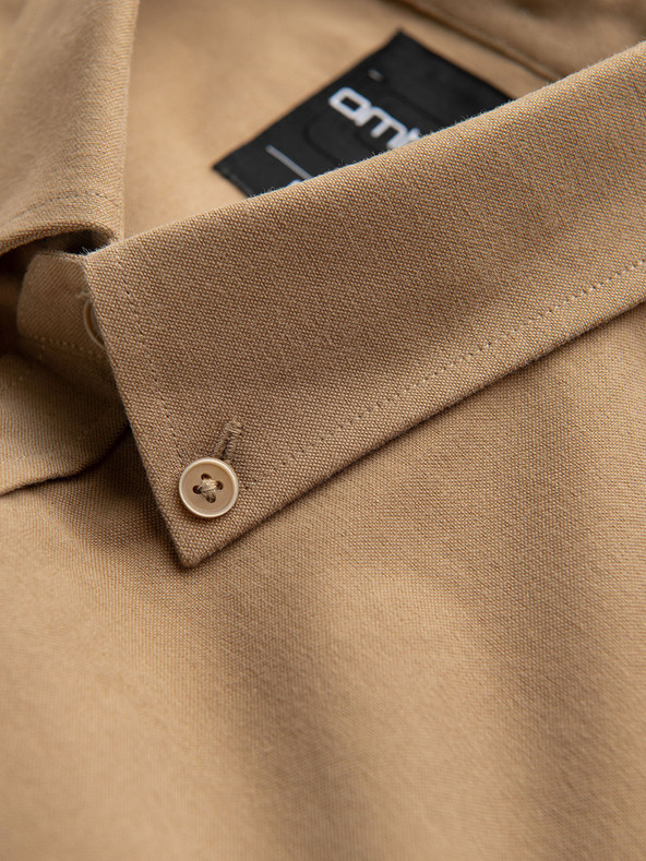 Ombre Clothing Svetlohnedá pánska košeľa Ombre Clothing