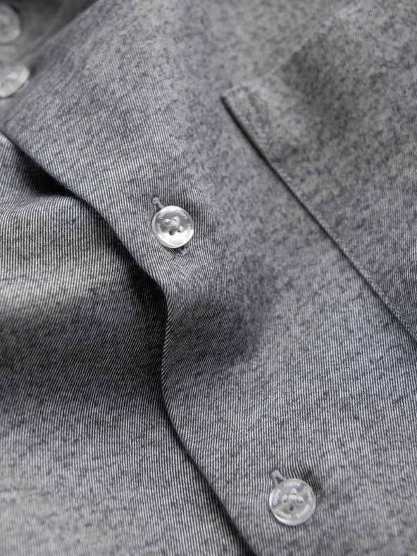 Ombre Clothing Svetlošedá pánska žíhaná košeľa Ombre Oblečenie