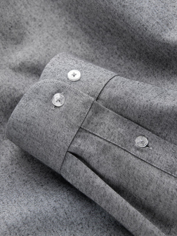 Ombre Clothing Svetlošedá pánska žíhaná košeľa Ombre Oblečenie