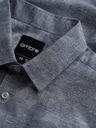 Ombre Clothing Šedá pánska vzorovaná košeľa Ombre Clothing