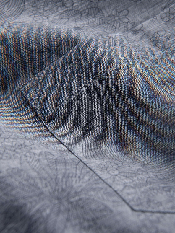 Ombre Clothing Šedá pánska vzorovaná košeľa Ombre Clothing