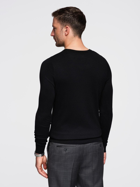 Ombre Clothing Čierny pánsky sveter Ombre Clothing