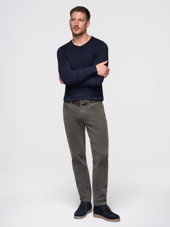 Ombre Clothing Tmavomodrý pánsky sveter Ombre Oblečenie