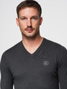Ombre Clothing Tmavo šedá Pánsky sveter Ombre Oblečenie