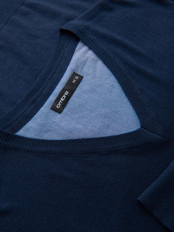 Ombre Clothing Tmavomodrý pánsky sveter Ombre Oblečenie