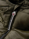 Ombre Clothing Tmavozelená pánska prešívaná zimná bunda Ombre Oblečenie