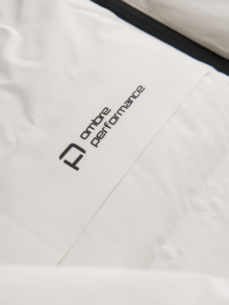 Ombre Clothing Krémová pánska prešívaná zimná bunda Ombre Oblečenie