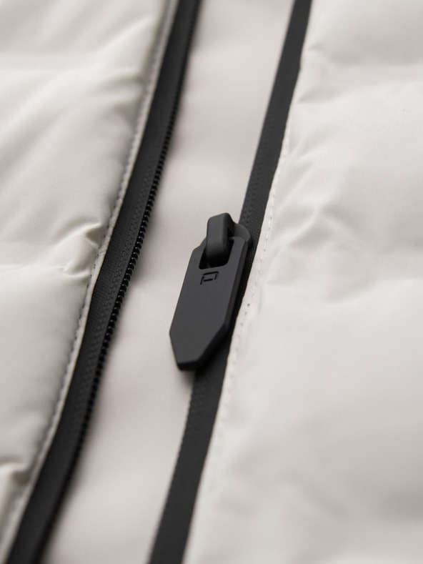 Ombre Clothing Krémová pánska prešívaná zimná bunda Ombre Oblečenie